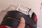 AAA Fake Fendi Bag Bugs Black And Red Leather Belt - SS Buckle